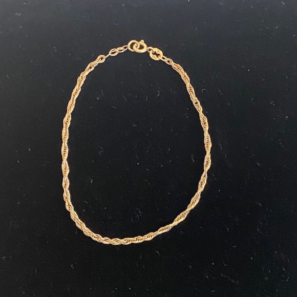 14 Karat Yellow Gold Rope Style Bracelet Size 7.5" - Picture 1 of 3
